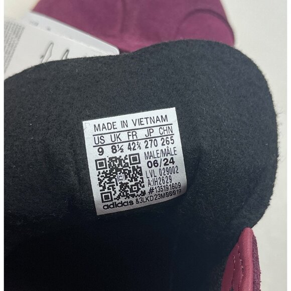 adidas Gazelle Portland Timbers MLS Men 9 Maroon Shoes Archive Collection IH2629 - Picture 9 of 10